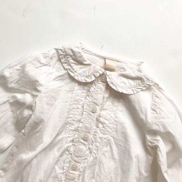 Oshkosh Ivory peterpan collar diaper shirt EUC 18m - Picture 2 of 4